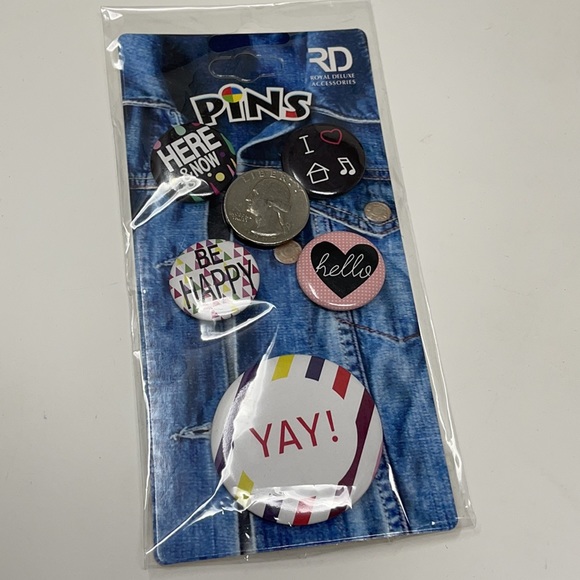 Fun Message Pins Happy Music Yay! New Deluxe Set - Picture 4 of 4